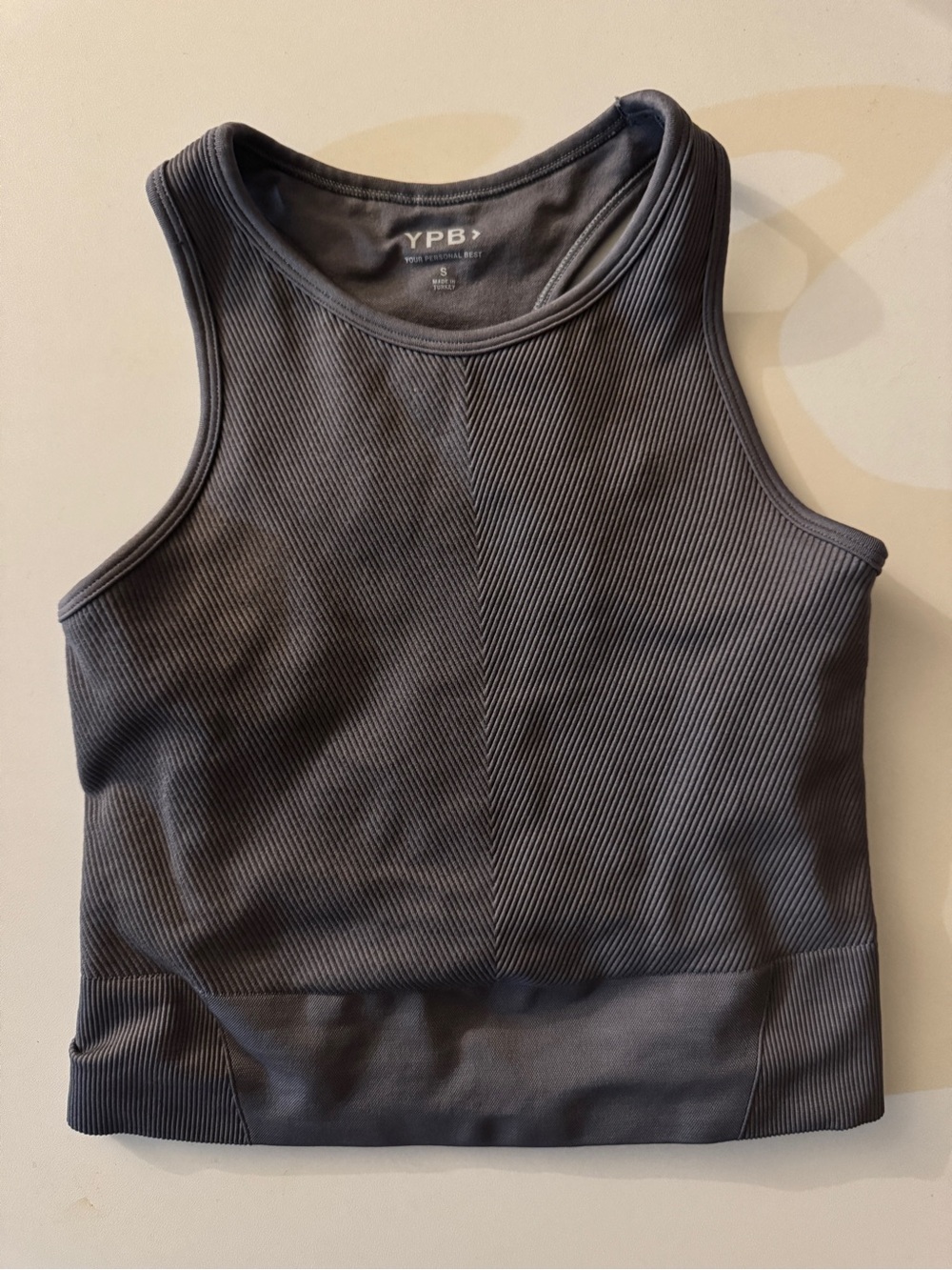 ✨ YPB Abercrombie & Fitch Your Personal Best Grey High Neck Bra/Tank Top NWT ✨